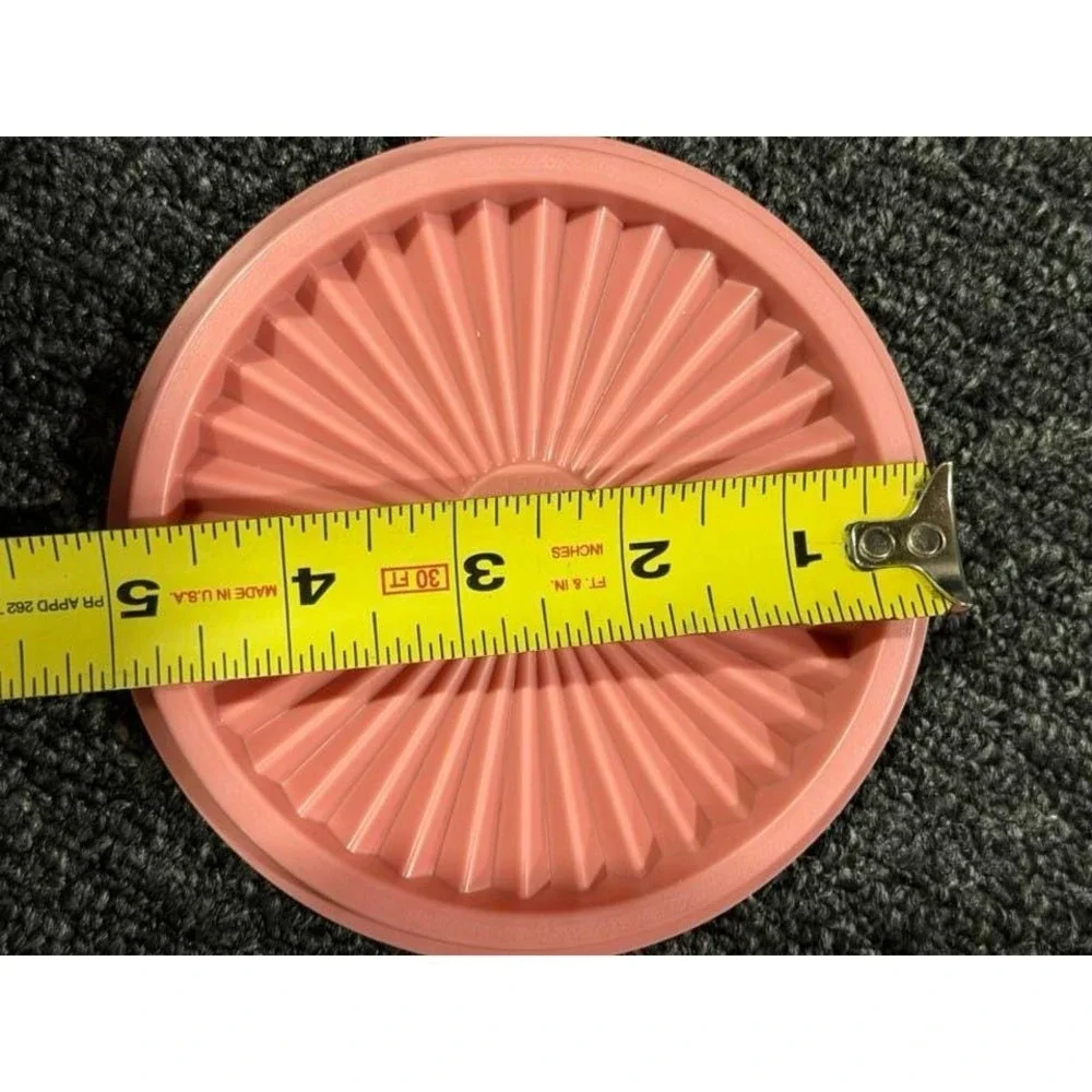 VTG 1980s Tupperware Dusty Rose Replacement Lid Servalier Starburst‎ Kitchenware